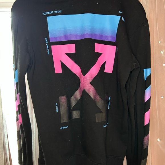 OFF WHITE DIAG GRADIENT CREWNECK SWEATSHIRT 💗🦋 - Picture 4 of 6